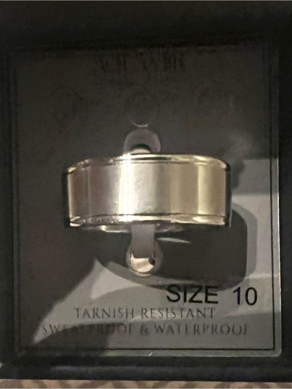 NEW Waterproof AQUAMIR Men's Band. Sz 10. Stainless Steel Tarnish/Sweat Resist.